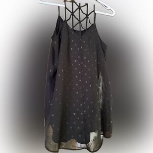 CC Charming Charlie  Sheer overlay tank top S